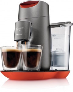 Philips Senseo HD7873/50 Twist Kaffeepadmaschine mit Touchdisplay, Chinese Fire