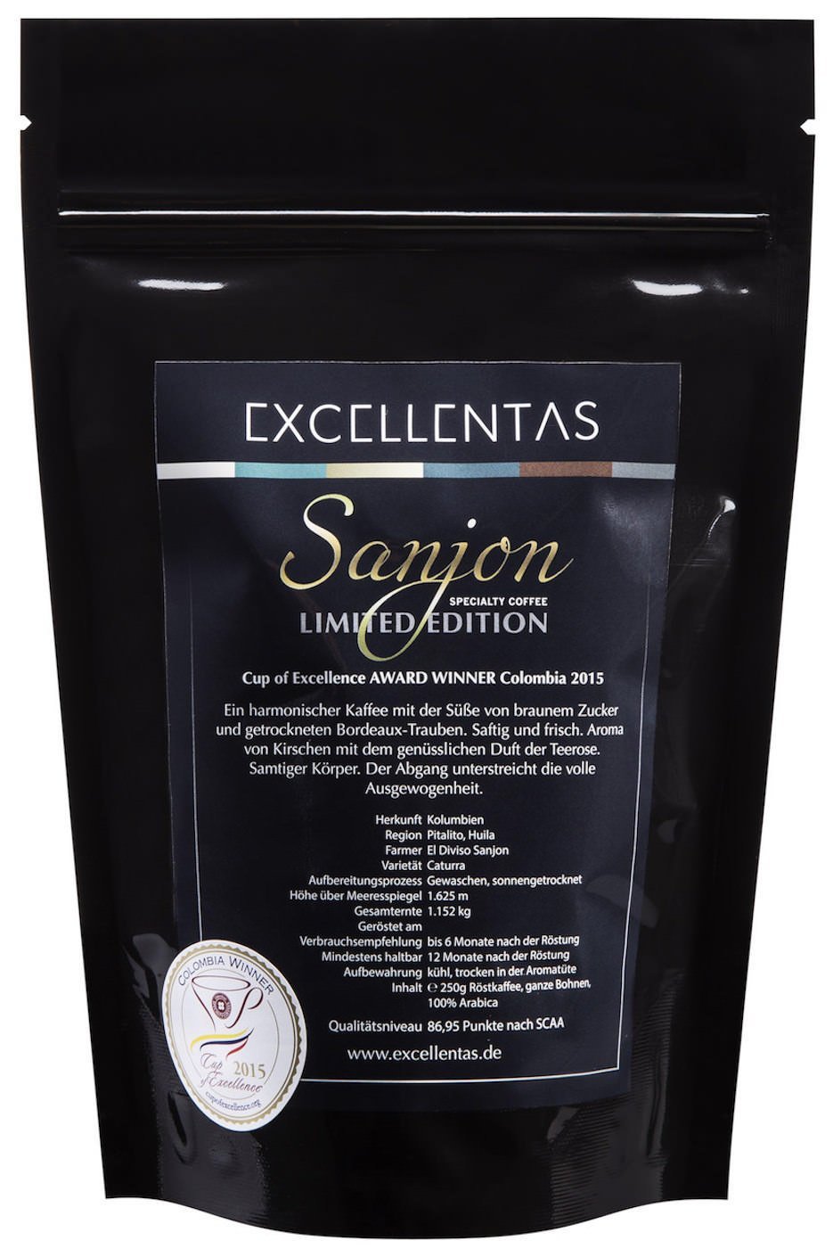 Exzellenter Kaffee SANJON limited edition Cup of Excellence Gewinner